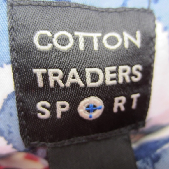 Cotton Traders Sport Patriotic Button Down Shirt Men's L short sleeves USA Flag - Picture 8 of 12